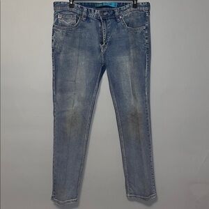 Classic Rock and Roll Revolver Straight Leg Blue Denim Jeans